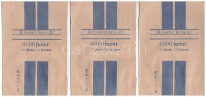 10db Mezőbank Rt., Erste Bank, Budapest Bank Rt. pénzes tasak klf címletekkel