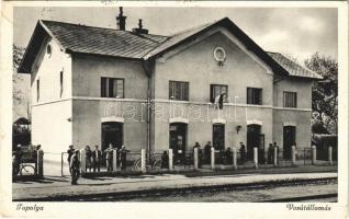 1942 Topolya, Bácstopolya, Backa Topola; vasútállomás / railway station