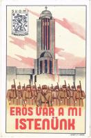 1943 Suomi - Finnország. Erős vár a mi Istenünk. Wiko Lit. Kassa / WWII Hungarian military propaganda for Finland (EK)