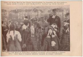 Király és Királyné: IV. Károly és Zita királyné az első világháborúban, látogatások a fronton. - kép...