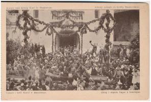 Király és Királyné: IV. Károly és Zita királyné az első világháborúban, látogatások a fronton. - kép...