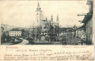 1900 Podolin, Podolínec (Szepes, Zips); utca, templom / street, church