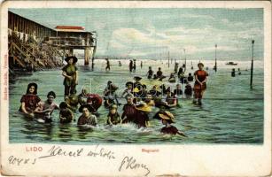 1904 Lido di Venezia, Bagnanti / beach, bathers. Enrico Jachia (Rb)