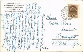 1939 Komárom, Komárnó; Tromler Miklós Központi szálloda, étterem és kávéháza, belső / hotel, restaur...