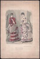 1881-1884 6 db Der Bazar divatmetszet, 37,5x25 cm + 1857 L'iris - Moniteur des Modes metszet, 1...