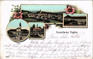 1905 Varasdfürdő, Warasdin-Töplitz, Varazdinske Toplice; Grad / town hall. Art Nouveau, floral