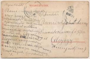 1909 Hátszeg, Hateg; Fő tér üzletekkel. Kendoff A. és Fia kiadása. leporello / main square, shops. l...