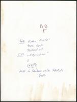 cca 1978 Koller Antal: Kapuban, feliratozott vintage fotóművészeti alkotás, 24x18 cm