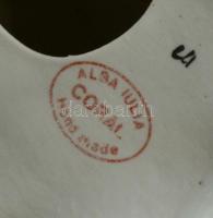 Alba Julia porcelán női figura, kézzel festett, jelzett, apró kopásokkal, m: 21 cm