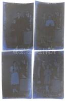 cca 1950 Speciális negatívok, amelyek fekete háttér előtt pozitív képként látszanak, Mosonyi Antalné...