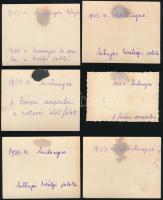 1933 Montenegro, 6 db vintage fotó, feliratozva, datálva, 5,5x8,3 cm és 7,1x9 cm között / 1933 Monte...