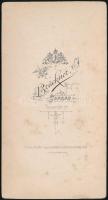 cca 1895 Sopron, Brückner J. fényképész műtermében készült, keményhátú vintage fotó, 14,5x7,6 cm