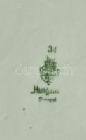 Zsolnay Hungária sorozat porcelán fali tál, hibátlan állapotban, jelzett, d: 16 cm, m: 6 cm