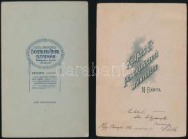 cca 1890 Nagybánya és Szatmár kabinetfotók Kovács E és Scherling Antal műterméből
