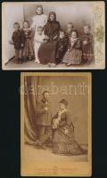 cca 1880 Temesvári műtermekből két kabinetotó 12x21 cm