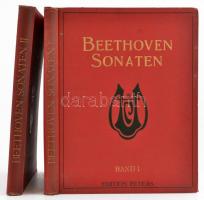 Beethoven Sonaten. Band I-II. Leipzig, C. F. Peters. Egészvászon kötésben, bejegyzésekkel, 284 és 612p.