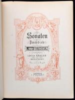 Beethoven Sonaten. Band I-II. Leipzig, C. F. Peters. Egészvászon kötésben, bejegyzésekkel, 284 és 61...