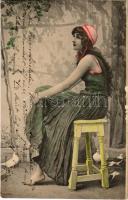 1902 Lady art postcard. Theo. Stroefer Serie 207. No. 5. s: Ryland