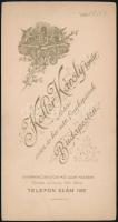 1897 Budapest, Koller Károly (1838-1889) utódai, császári és királyi udvari fényképészek műtermében ...