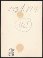 1931 Kinszki Imre (1901-1945) budapesti fotóművész által datált és sorszámozott (905) vintage fotó, ...