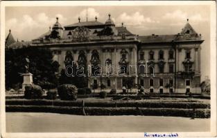 1939 Rimaszombat, Rimavská Sobota; Vármegyeháza, Tompa Mihály szobor. Fenyves Andor kiadása / county hall, statue (fl)