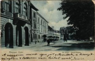 1905 Mosonmagyaróvár, Magyaróvár; Fő utca, szálloda. Kumpf Antal kiadása (b)