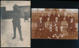 cca 1919 2 db katonai fotólap