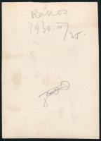 1930 Kinszki Imre (1901-1945) budapesti fotóművész által feliratozott, vintage fotó a szerző hagyaté...