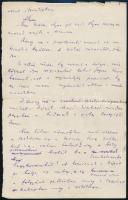 Szép Ernő (1884-1953) költő, író: Az a rózsaszín gyertyafény a papírzacskóban című írásának autográf...