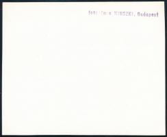 cca 1933 Kinszki Imre (1901-1945) budapesti fotóművész pecséttel jelzett vintage fotóművészeti alkot...