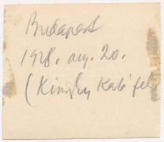 1928 Kinszki Kató felvétele, Kinszki Imre (1901-1945) hagyatékában őrzött, feliratozott vintage fotó...