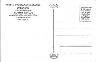 1940 Szászrégen, Reghin; bevonulás, Horthy Miklós, Teleki Pál, Purgly Magdolna / entry of the Hungar...