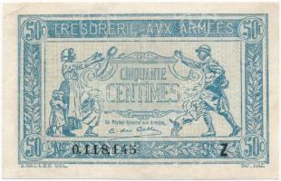 Franciaország / Katonai kiadás 1919. 50c TRESORERIE AVX ARMEES T:II France / Military issue 1919. 50 Centimes TRESORERIE AVX ARMEES C:XF