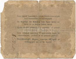 1848. 10Ft "Kossuth Bankó" T:III- fo, ly. Adamo G111