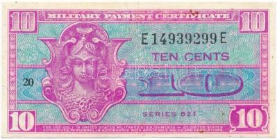 Amerikai Egyesült Államok / Katonai kiadás 1954. 10c T:III USA / Military Payment Certificate 1954. 10 Cents C:F