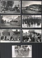 cca 1969 előtt készült 13 db vintage fotó, Tiszavölgyi József (1909-?) budapesti fotóriporter hagyatékából, az egyik fotó hiányos, szakadt, 8,5×13,5 cm