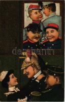 French military humorous art postcard, German soldier. H.C. Paris litho (EK)