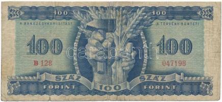 1946. 100Ft "B128 047198" T:III- tetején vágott
Hungary 1946. 100 Forint "B128 04719...
