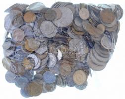~1400g vegyes magyar és külföldi érmetétel T:vegyes ~1400g mixed Hungarian and foreign coin lot C:mixed