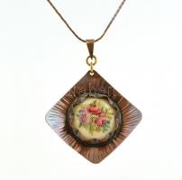 Gobelin medálos vörösréz nyaklánc.