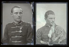 cca 1948 előtt készült felvételek katonákról, a kiskunfélegyházi Marika-fotó műteremben, 17 db vinta...