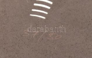 Victor Vasarely (1908-1997): Zebrák. Szitanyomat, papír, jelzett, számozott (37/50), lap alján kissé...