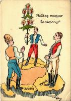 1938 Boldog Magyar Karácsonyt! Bánát, Erdély / Hungarian irredenta propaganda with Christmas greeting, Trianon s: Pálffy (fa)