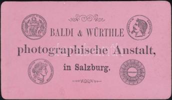 1880 Schloss Ort, Gmunden, Ausztria,  keményhátú fotó Baldi&Würthle műterméből, 6×10,5 cm / Schl...