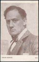 1920 Beregi Oszkár (1876-1965) színész saját kezű aláírása bécsi képeslapon