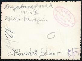 1941. szeptember, Magyar katona felvétele a dnyetropetrovszki zsidó kivégzésről, hátoldalon felirato...