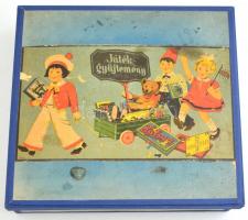 Játékgyűjtemény, régi társasjátékok (malom, sakk, ki nevet a végén? stb.) eredeti dobozukban, játéks...