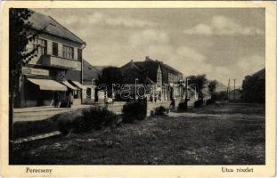1940 Perecseny, Perechyn, Perecin; utca, üzlet / street, shop (EK)