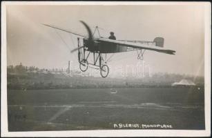 1912 Blériót repülőgépe egy londoni repülőbemutatón és versenyen, fotólap, 9×14 cm / airplane of Blériot, photocard