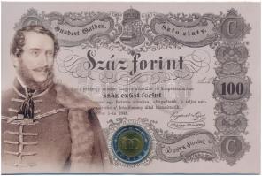 2002. 100Ft Ni-Cu-Zn "Kossuth" elsőnapi veret sorszámozott díszlapon T:1  Adamo FOEM1